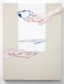 Falling under its own weight (Sequence 2), 2019, oil on canvas 