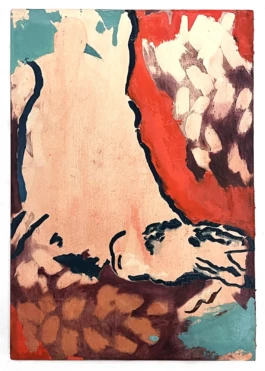 Running with the Hare and Hunting with the Hounds 3, 2025, oil on wood panel 