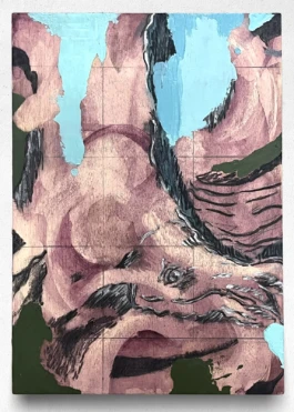 Running with the Hare and Hunting with the Hounds 4, 2025, oil on wood panel 